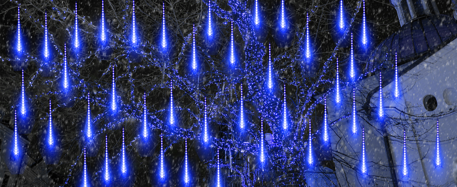 Aluan Christmas Lights Outdoor Meteor Shower Rain Lights