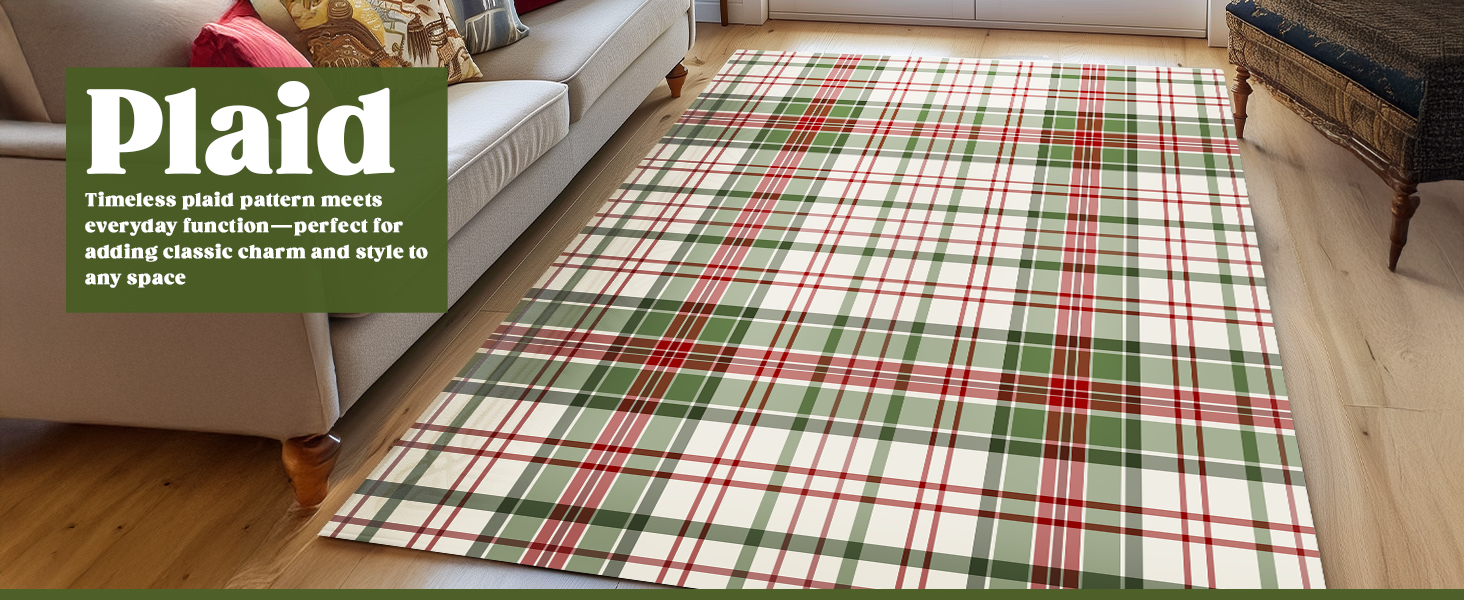 Plaid area rug carpet A+