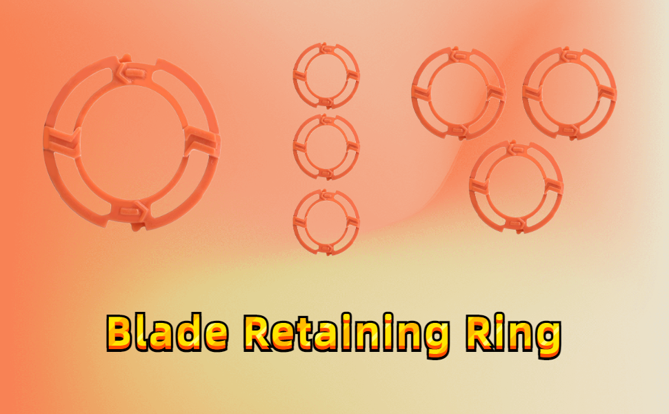 Garosa 9Pcs Orange Blade Retaining Rings RetainingPlate
