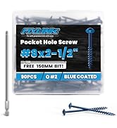 Pocket Hole Screws 2-1/2 Inch, Fixlink Pocket Screws #8 X 2-1/2