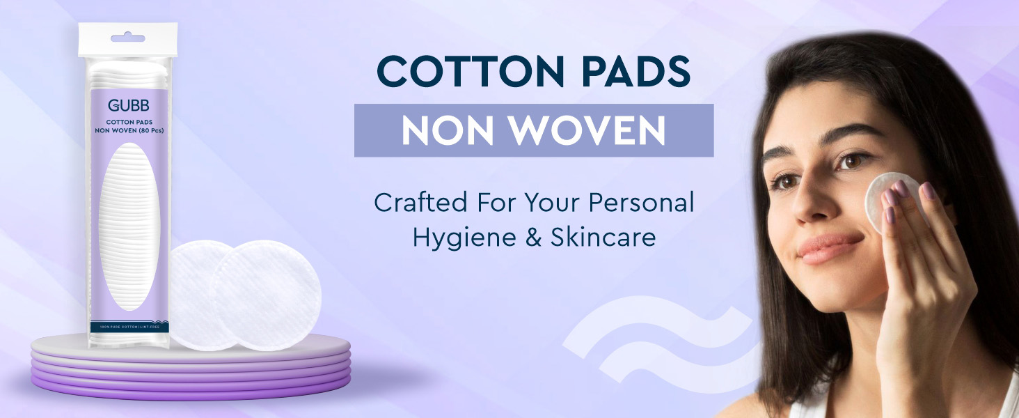 GUBB Cotton Pads For Face Cleansing & Makeup Removal Made of pure