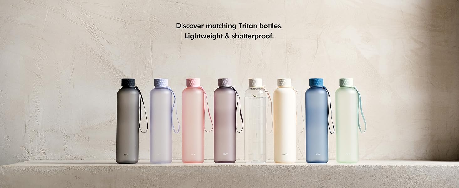 KIVY Stainless Steel Insulated Water Bottle 32oz Leak Proof BPAFree Metal Water