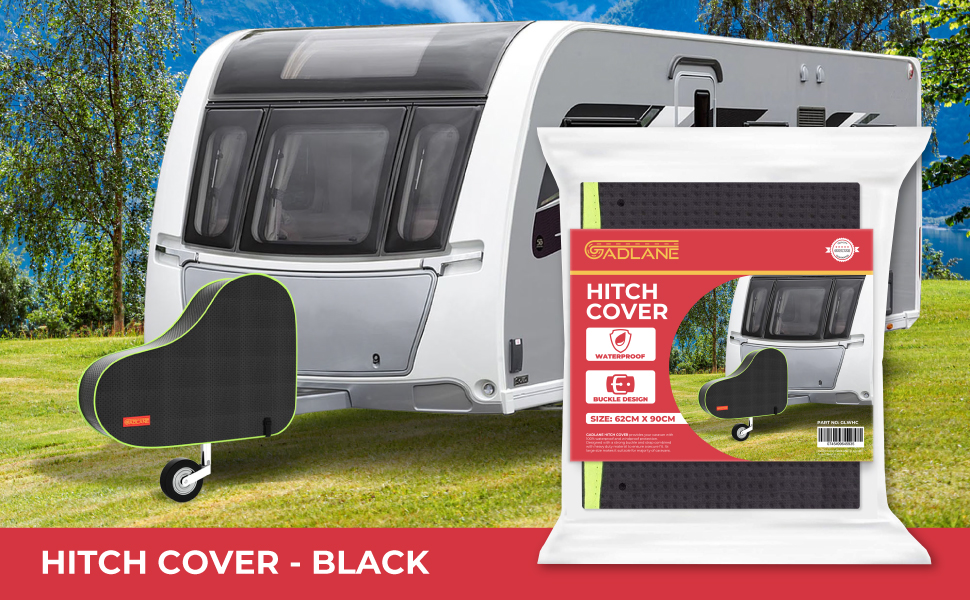 GADLANE Caravan Hitch Cover With Strap Waterproof Tow Bar Cover