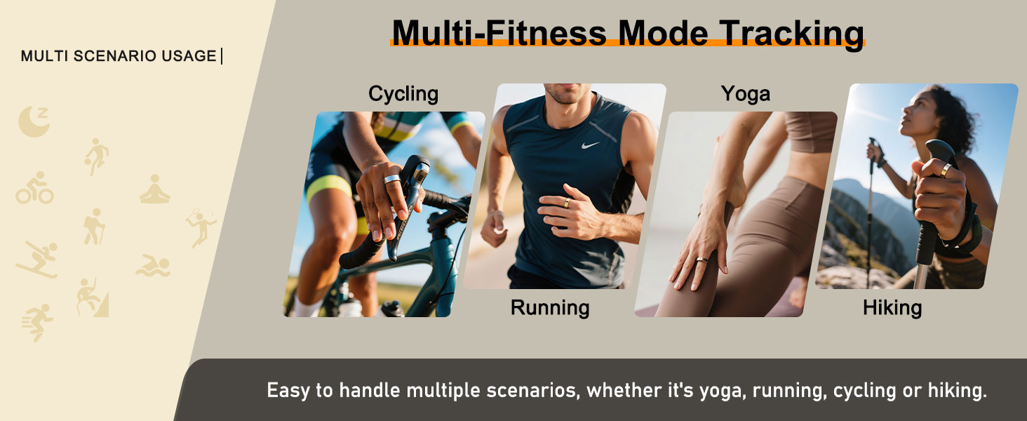 VIC Smart Ring Track Your Health Anytime Cycling Running Yoga Hiking ect While Sleeping or Traveling