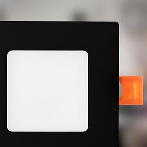 Special design frosted lens of black square 3 inch LED recessed light