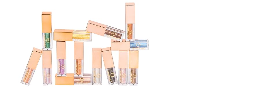 liquid eyeshadow bottles full collection of colors