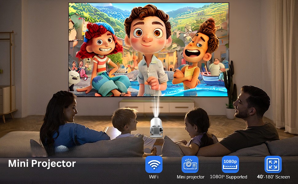 projector, portable projector, mini projector 4k, mini projector 4k wifi bluetooth