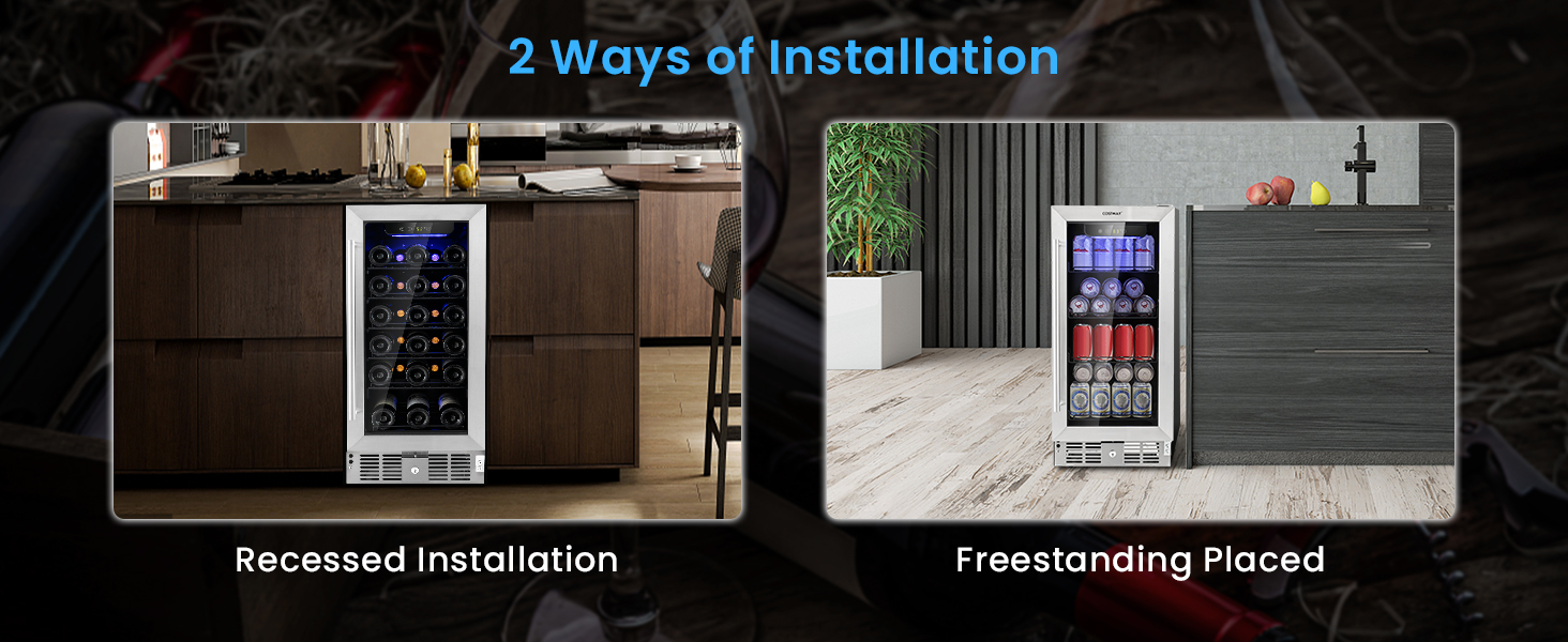 built-in wine fridge