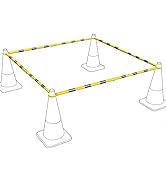 RoadHero 4 Pack 4 FT to 6.9 FT Retractable Cone Bar, Expandable Traffic Cone Bars for Parking Lot...