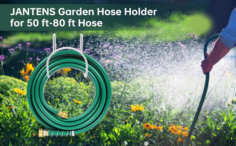 Jantens Hose Holder, Heavy Duty Steel Hose Hanger Wall
