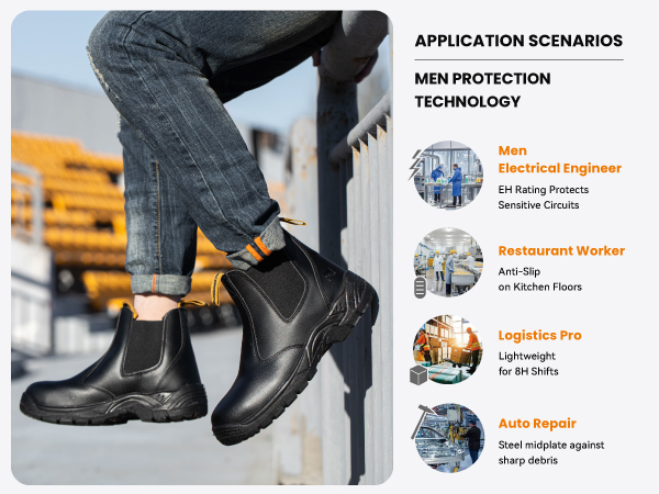 【SCENERITY】Steel Chelsea boots SCENERITY】Steel Chelsea boots