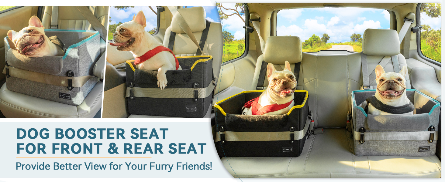 Petsfit Small Dog Car Seat, Puppy Portable Dog Booster Seat for Car