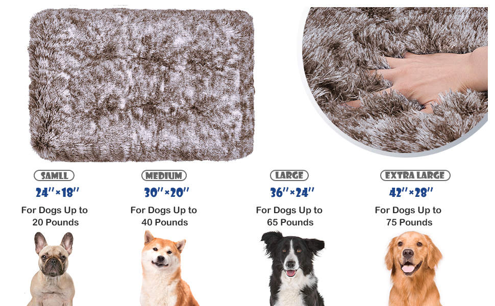 ULIGOTA Small Dog Bed Plush Crate Mattress Anti Anxiety Dog Bed Calming Soft Dog Bed AntiSlip