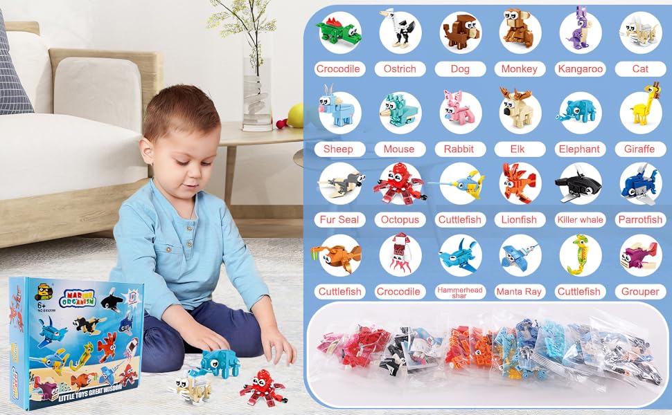 24 Pack Kids Party Favors Building Blocks Set