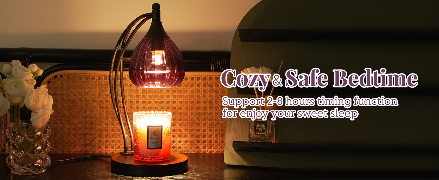 Candle Warmer Lamp with Timer Dimmer Candle Light Warmer