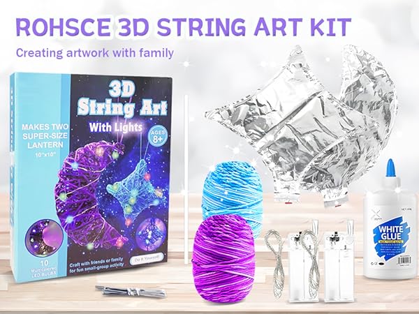 神アート3組セット Amazon.com: ROHSCE 3D String Art Kit for