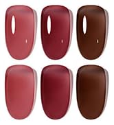 Shining She UV Nagellack Transparent,6 Farben Jelly Kristall Nude Rosa Dordeaux Rouge Braun Gel N...