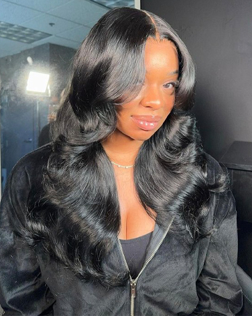 wigs human hair glueless wear and go