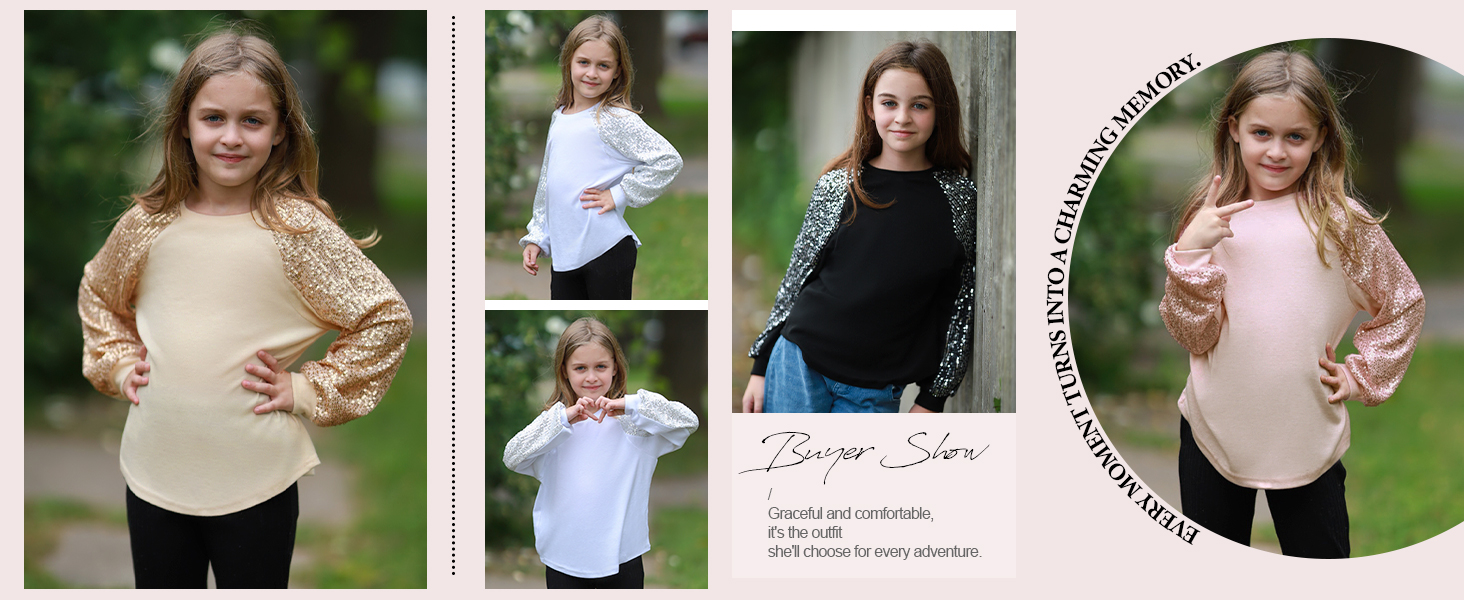 Girls Sequin Sweatshirts