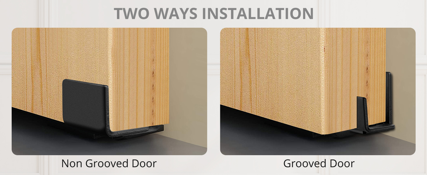 Barn Door Floor Guide, TANICE Sliding Door Guide, 4Pack Barn Door Floor Track