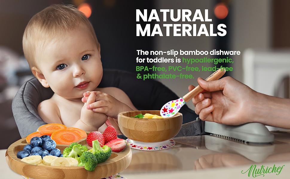 NutriChef Baby Bamboo Dinnerware