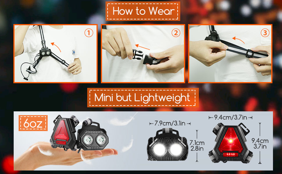 Running Lights for Runners, GREEMPIRE 1500mAh USB Running Lights for
