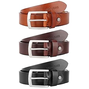 KARTURAKE Premium Top-grain Men's Leather Belt,Adjustable