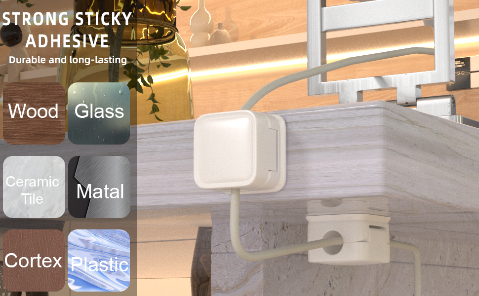 6 Pack Cord Organizer, Easy Secure Adhesive Cable