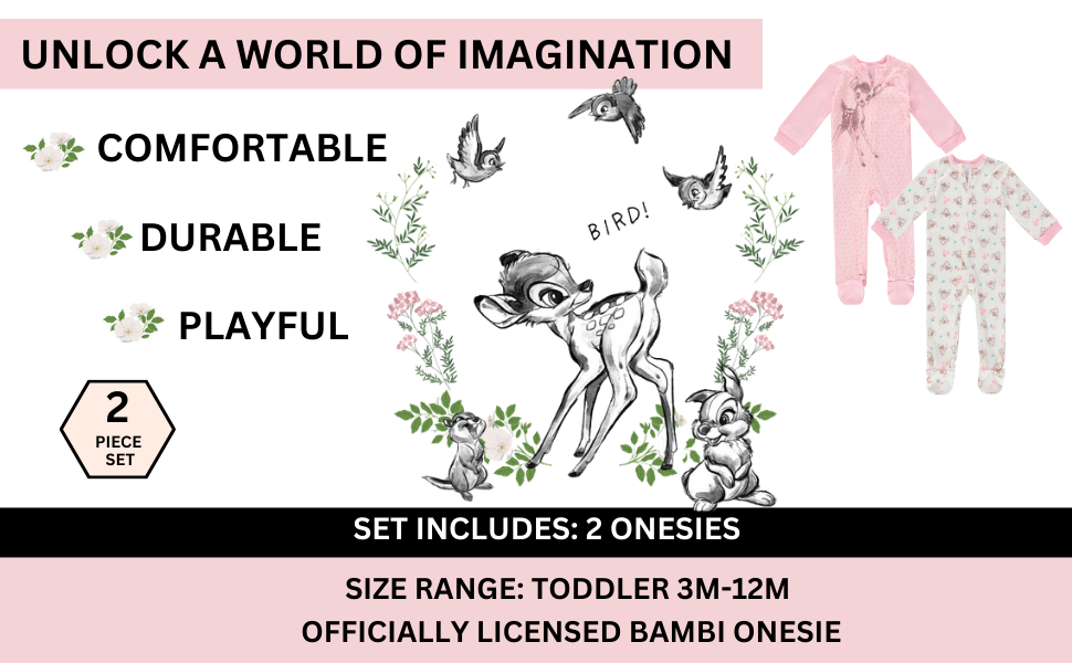 Amazon.com: Disney Baby Onesies 2 Pack Zip-Up Sleeper