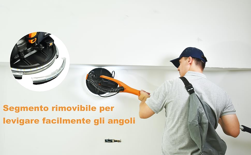 Levigatrice Cartongesso MAXXT 820W Con Aspirazione - Giraffa Pieghevole LED