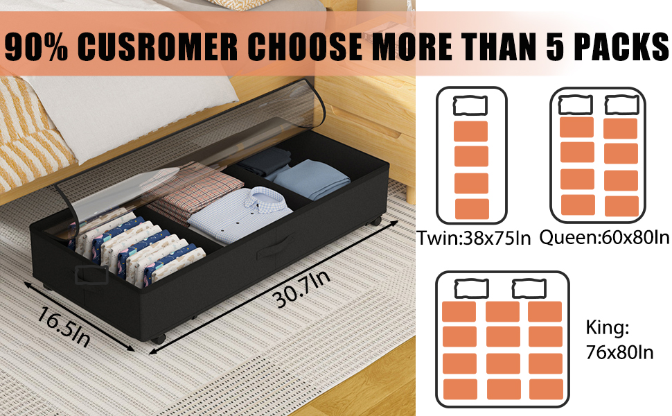 under the bed storage bins