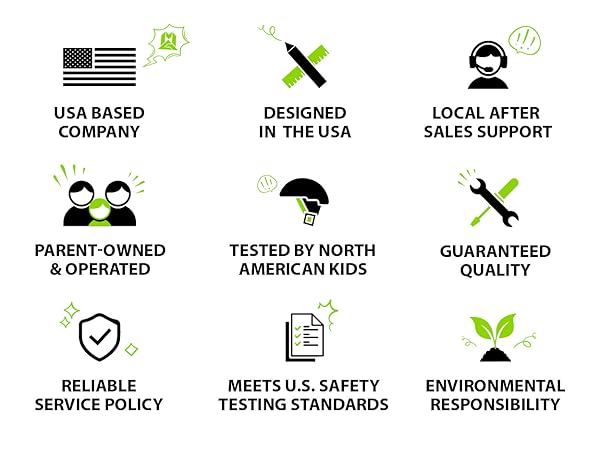 USA based and parent owned, local after sales support, meets U.S. safety testing standards