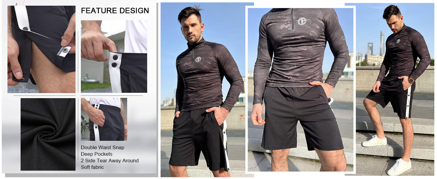 breakaway shorts for men