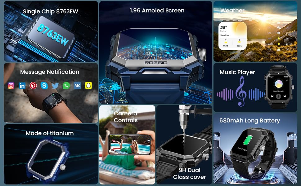  Heart Rate Tracking, Sleep Monitor, Fitness Tracker, GPS