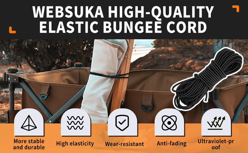 WEBSUKA Elastic Bungee Cord, Heavy Duty Bungee Shock Cord, Elastic