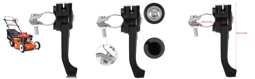 Fdit Universal Lawnmower Throttle Lever Fit Brush Cutter Replacement