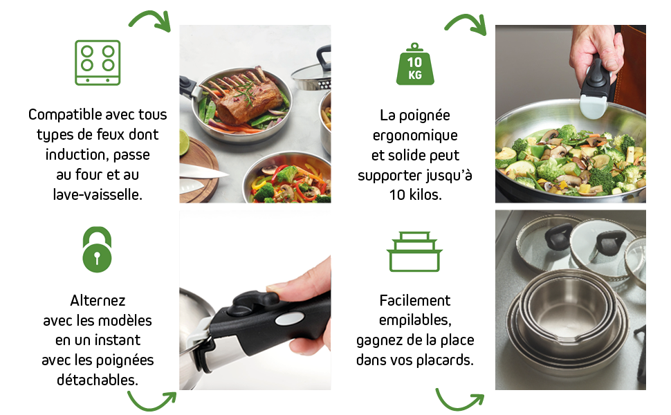 Batterie de cuisine à induction Qdesign 4 pièces - Acier inoxydable - Lot pour tous types de feux - Sans PFOA - Argenté F82f7efb 276a 4164 A80e 056b2178d15d. CR0,0,970,600 PT0 SX970 V1