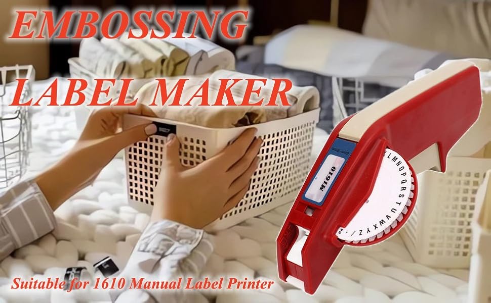 Cryfokt Embossing Label Maker, Clear Number Letter Mini