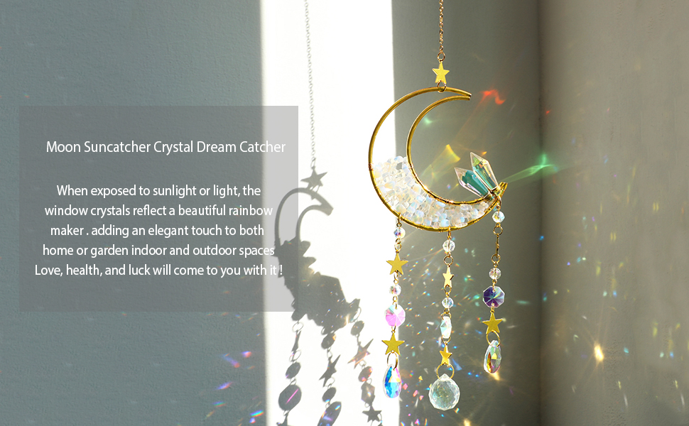 Artilady Crystal Window Suncatcher Moon Sun Catchers