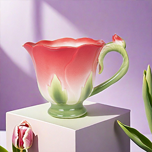 Flower Shaped Tea Cup and Saucer
