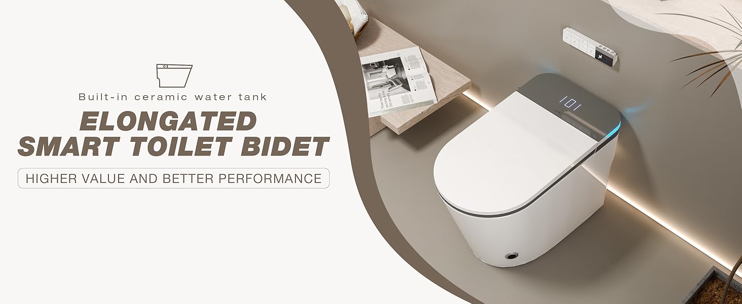 MEJE MZE013 Luxury Automatic Toilet,Smart Toilet with Intelligent