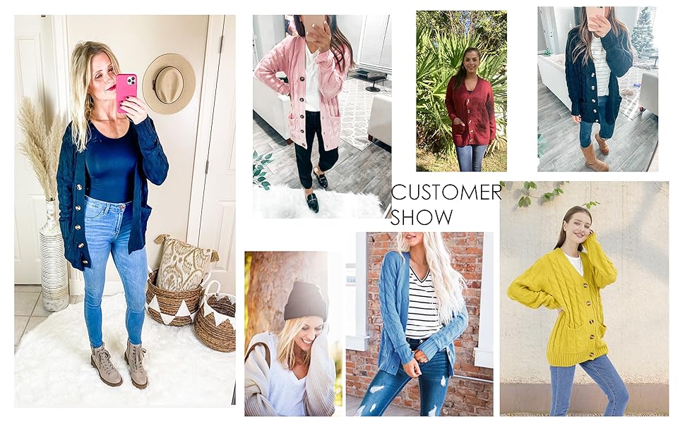 women cardigan sweater long sleeve cable knit button down sweater coat