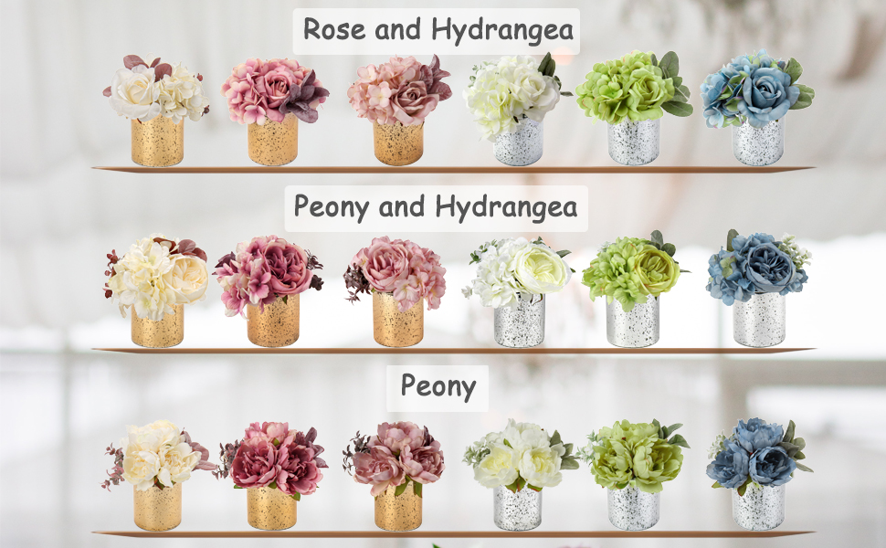 Briful Pink Artificial Flowers Artificial Rose Stems Silk Flowers