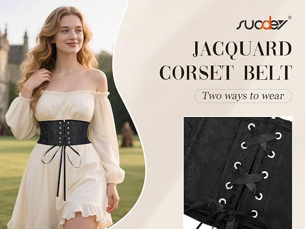 小物 mukcyen corset belt Owl's-Yard Women 's Lace Up Underbust Corset Belt Waist