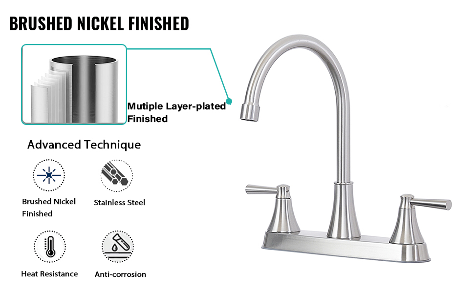 two handle kitchen faucet