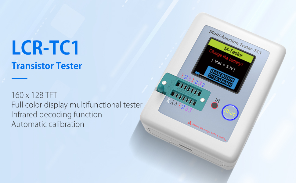 VOKTTA LCRTC1 Transistor Tester Multifunction TFT Tester,1.8