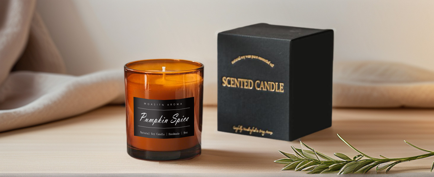 candle gift for fall autumn winter halloween christmas birthday well packged giftable box