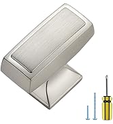 JOY DECOR 5 Pack Brushed Nickel Drawer Knobs Single Hole Kitchen Cabinet Knobs, Solid Dresser Kno...