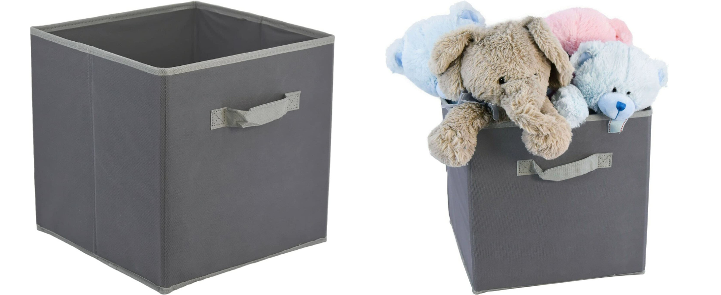 Foldable Square Canvas Storage Bins Collapsible Folding Box Fabric