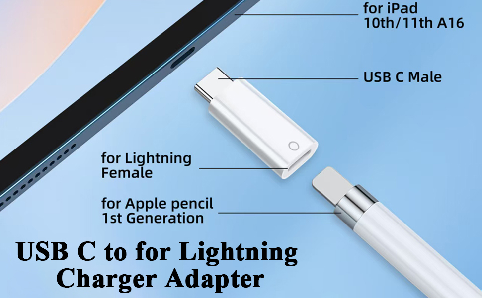 usb c apple pencil 1st generation charger adpater